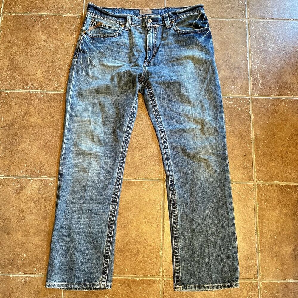 ARIAT REBAR M2 Relaxed Boot Loop Lock Men's 36X32 Blue Denim Jeans